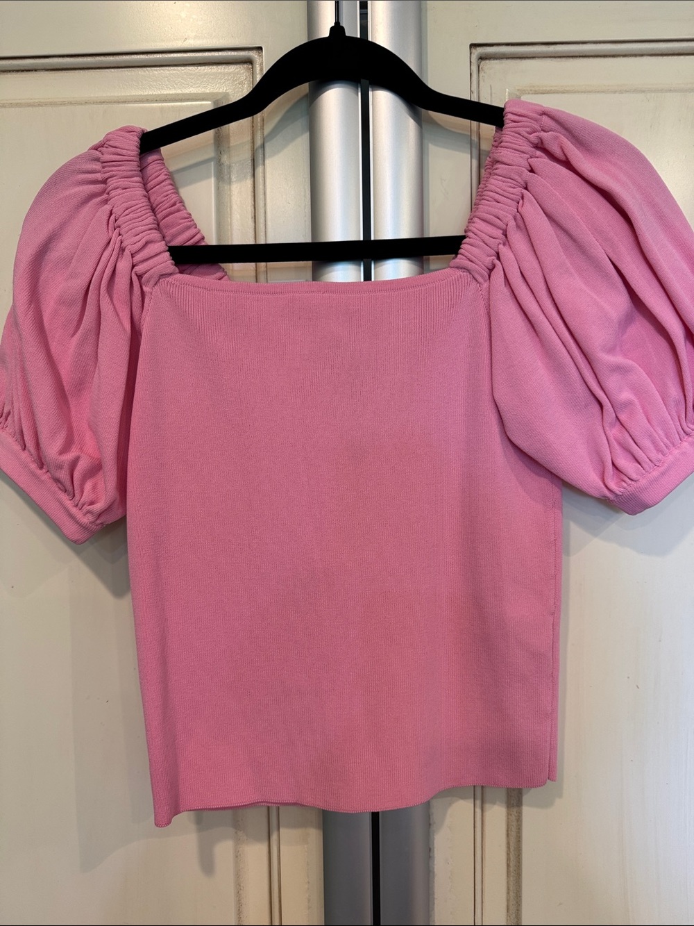 Grey Lab pink crop knit top NWT small